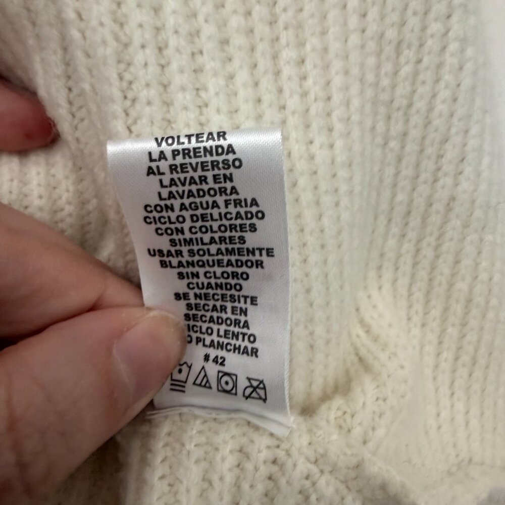 Vintage Designers Originals Ribbed Knit Cardigan | Ivory Cream | Size M - Picture 11 of 11